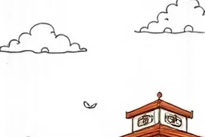 条漫《周日逃亡》封面，主角在空旷公路上奔跑的背影